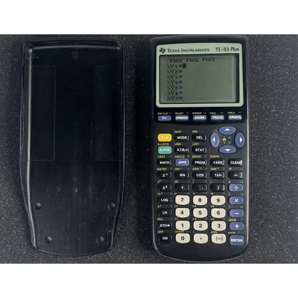 Texas Instruments TI-83 Plus Graphing Calculator with Cover - Tested Working